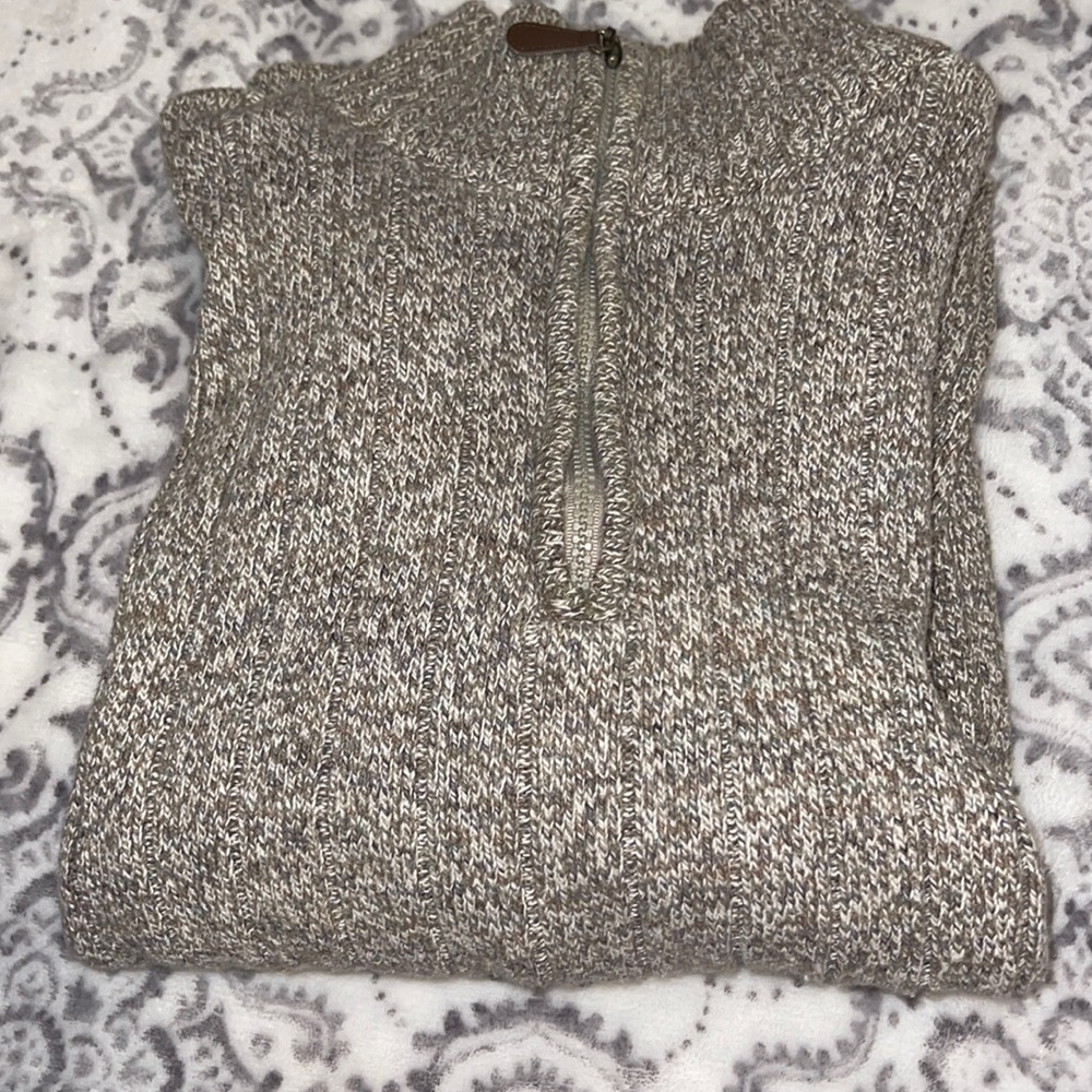 Oscar de la Renta Brown Sweater with Zipper